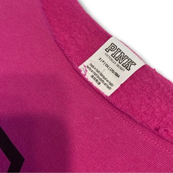 PINK Victoria’s Secret Hot Pink Sweatshirt Small - Picture 4 of 4